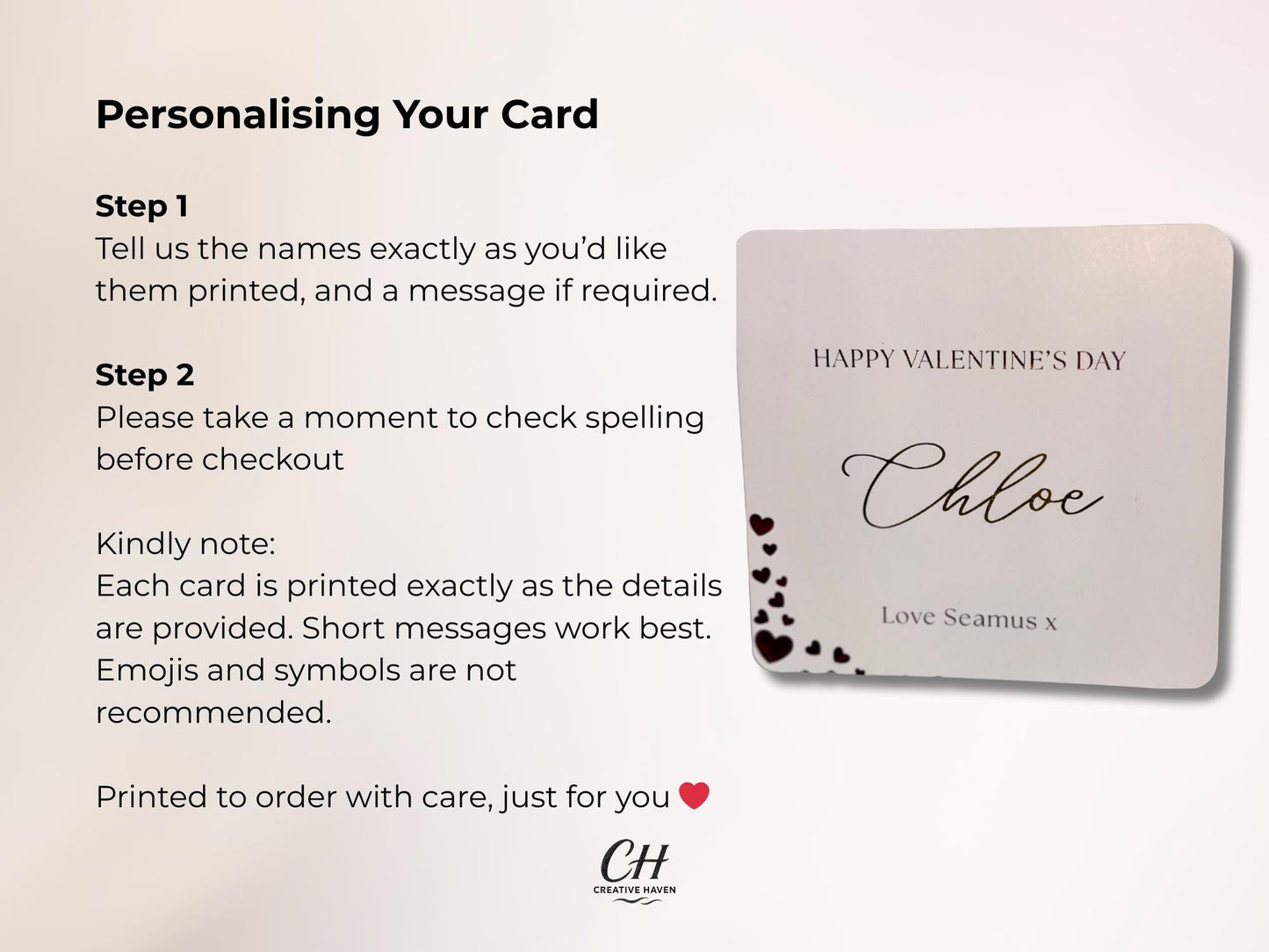 Personalised Foiled Valentine’s Card – Luxury 300gsm | Custom Name & Message
