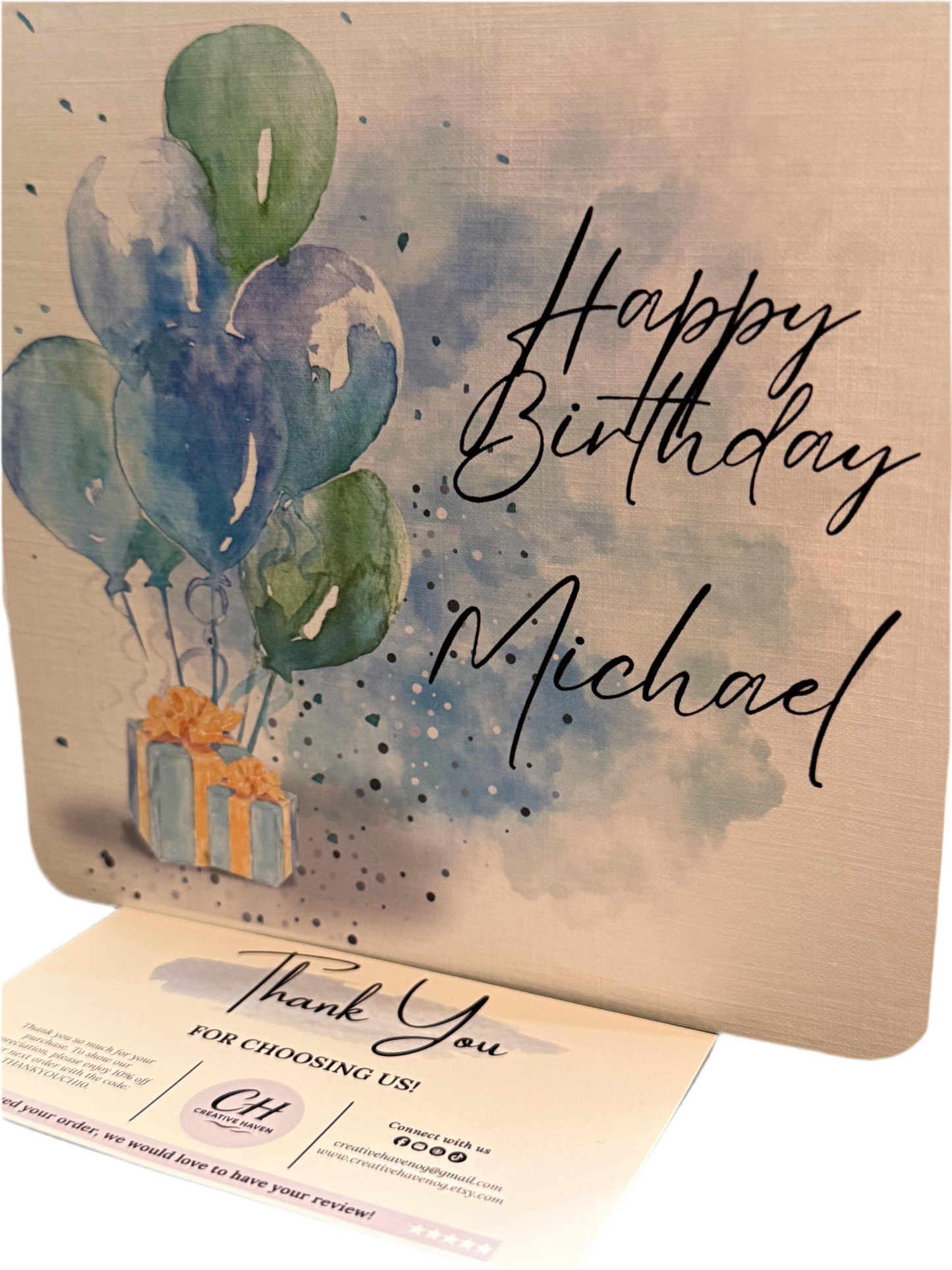 Personalised Birthday Gift Set – Card & Galaxy Chocolate