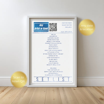 Metallic Personalised Luxury Concert Setlist