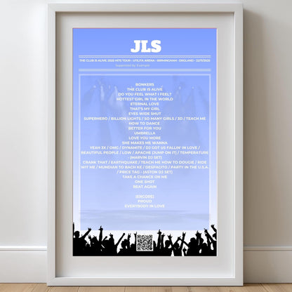 Personalised Concert Setlist Print | Custom Gig Poster | Music Gift | QR Code Song Playlist | A4 A3 Matte or Gloss | Any Event Wall Art