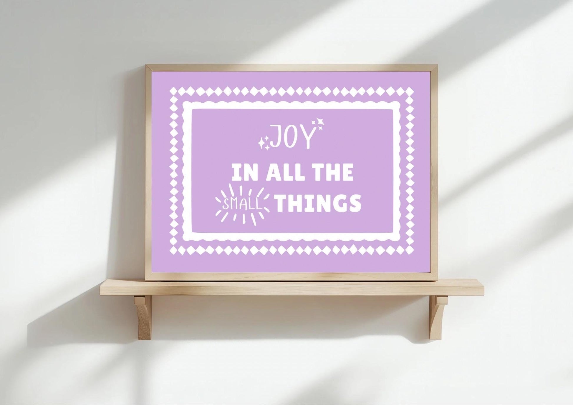 Pastel Purple Art Print | Joy in All the Small Places | A3/4/5/6 | OTHER COLOURS AVAILABLE