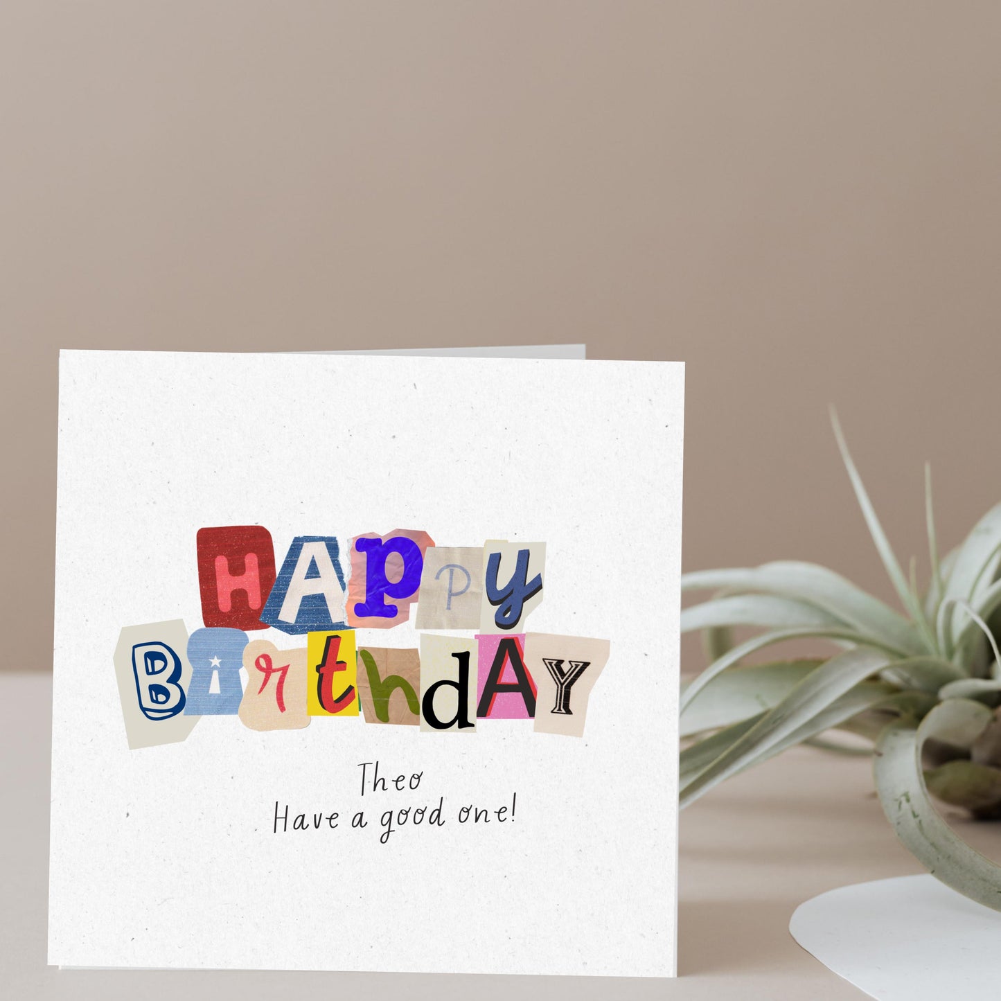 Personalised 6x6 Square Card | Custom Name Birthday Card | Floral, Kids, Modern & Minimal Designs | Handmade UK