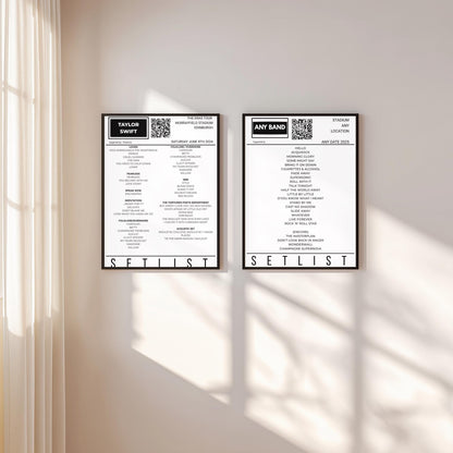 Personalised Concert Setlist Print