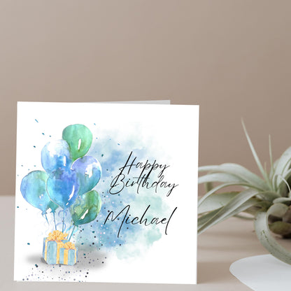 Personalised 6x6 Square Card | Custom Name Birthday Card | Floral, Kids, Modern & Minimal Designs | Handmade UK