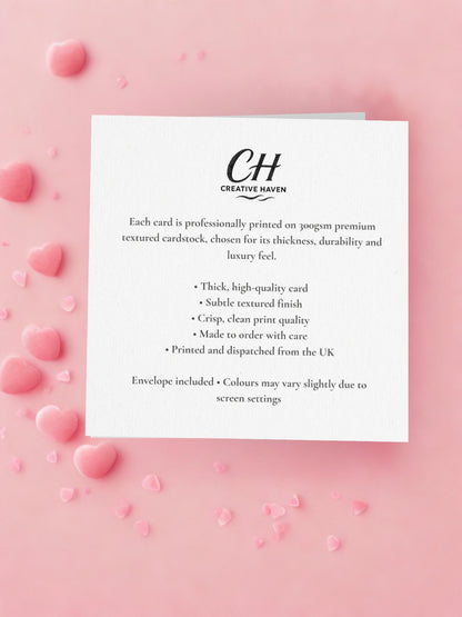 Personalised | Game Over I’m Yours Card | Romantic Photo Card | 6x6 Linen Anniversary Card | Valentine’s Day Card for Partner