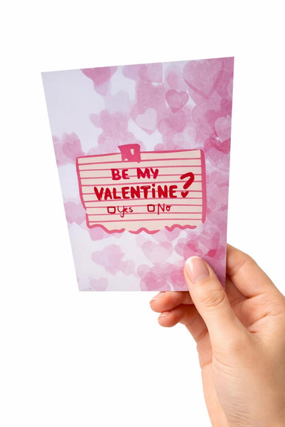 Be My Valentine - Valentine’s Day card with envelope