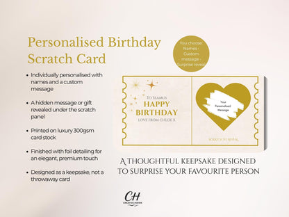 Personalised Birthday Scratch Card
