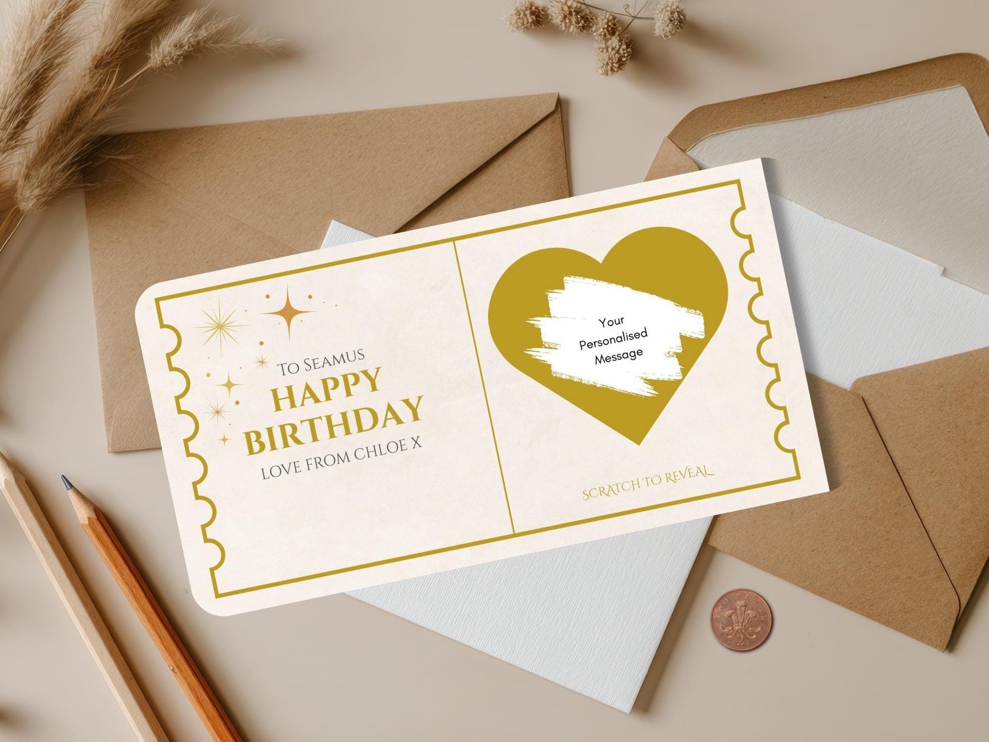 Personalised Birthday Scratch Card