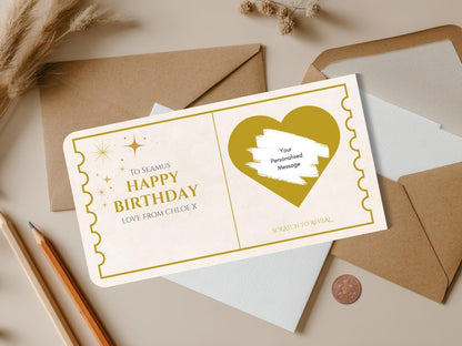 Personalised Birthday Scratch Card