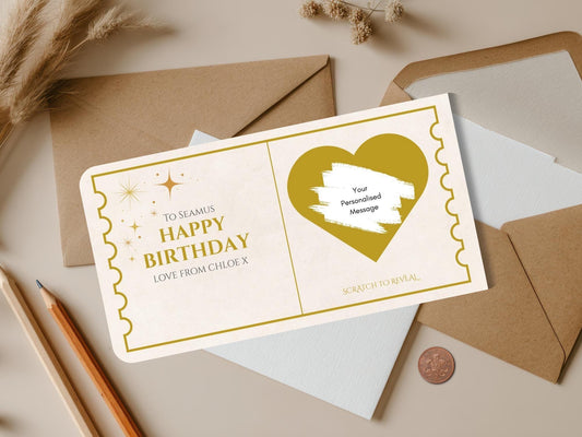 Personalised Birthday Scratch Card