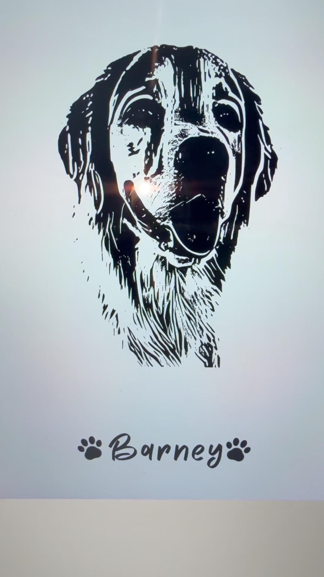 Custom Real Foil Pet Portrait - Memorial Gift-Gold,Silver,Copper Foil Print - Hand-Designed Pet Illustration from Photo- NONE FRAMED