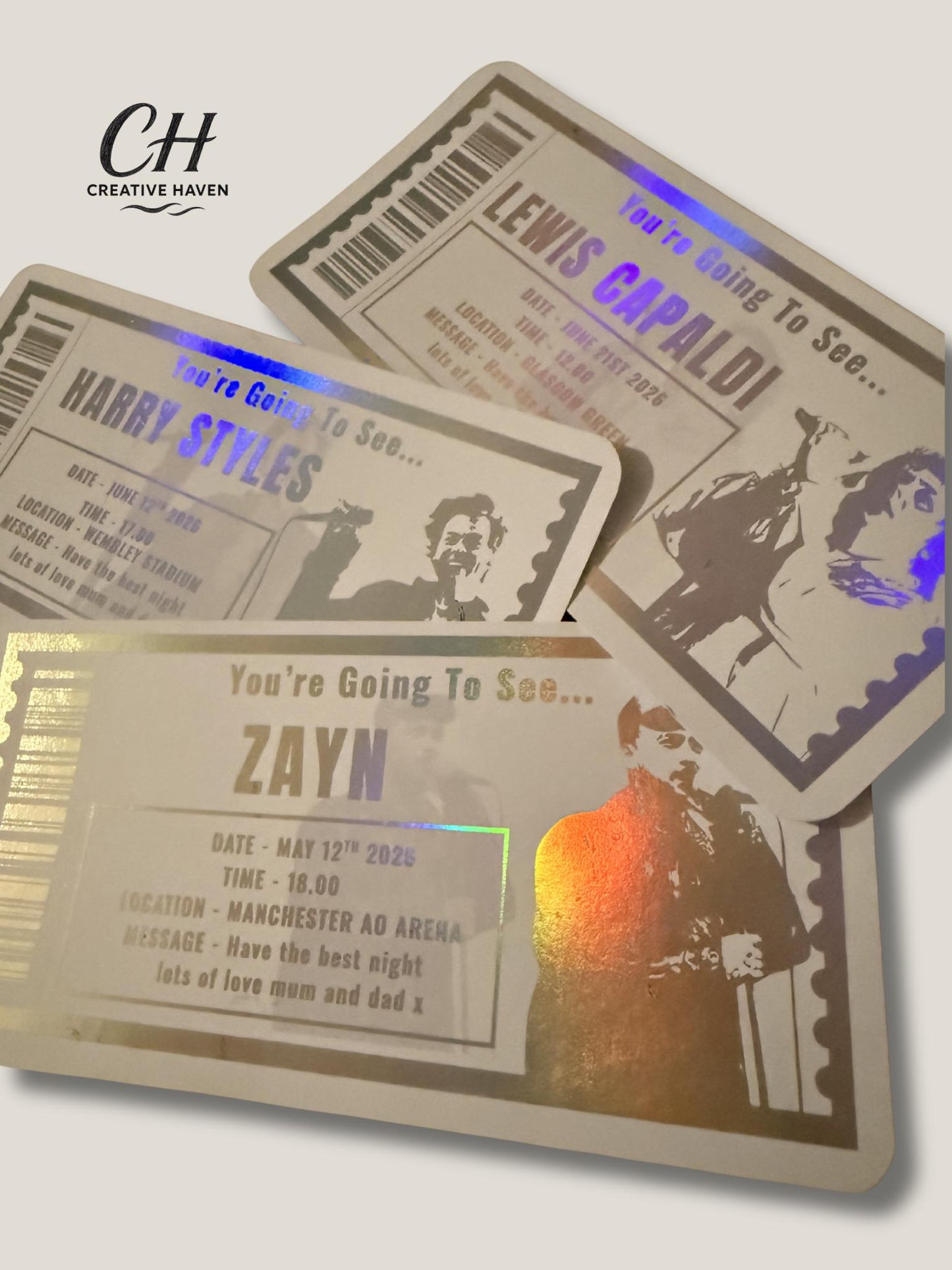 Personalised Concert Ticket