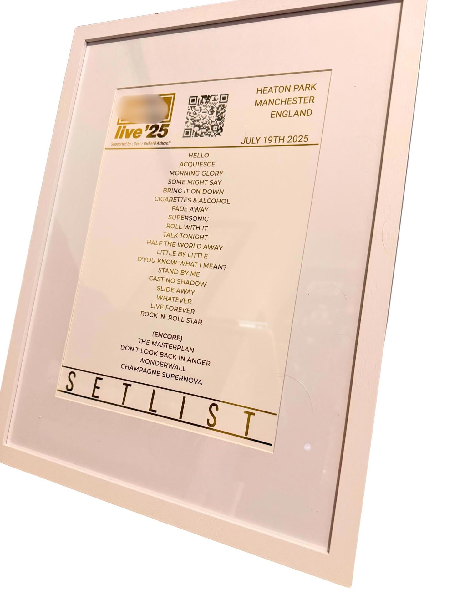 Metallic Personalised Luxury Concert Setlist
