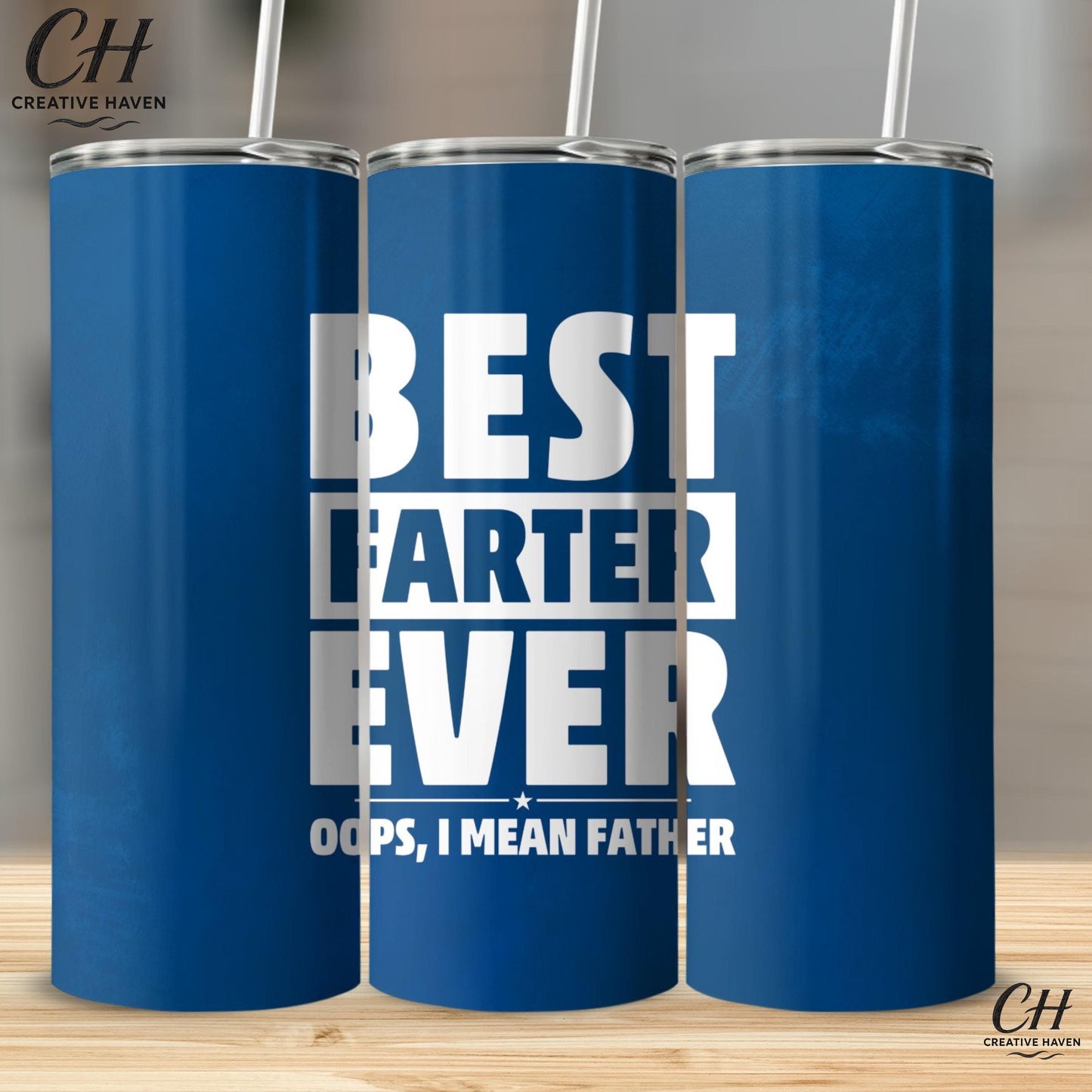 Personalised Father's Day Tumbler | Dad Gift Cup Water Bottle with Straw (20oz)
