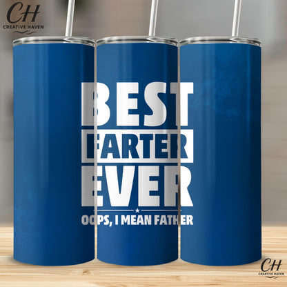 Personalised Father's Day Tumbler | Dad Gift Cup Water Bottle with Straw (20oz)