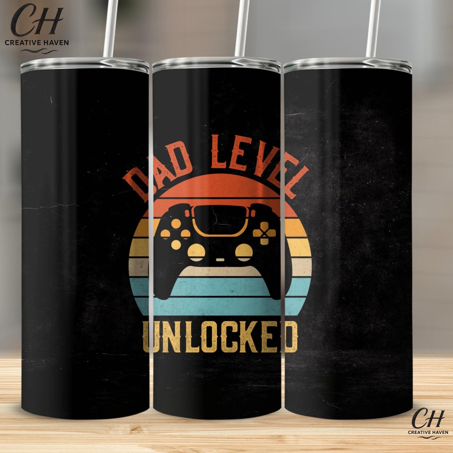 Personalised Father's Day Tumbler | Dad Gift Cup Water Bottle with Straw (20oz)
