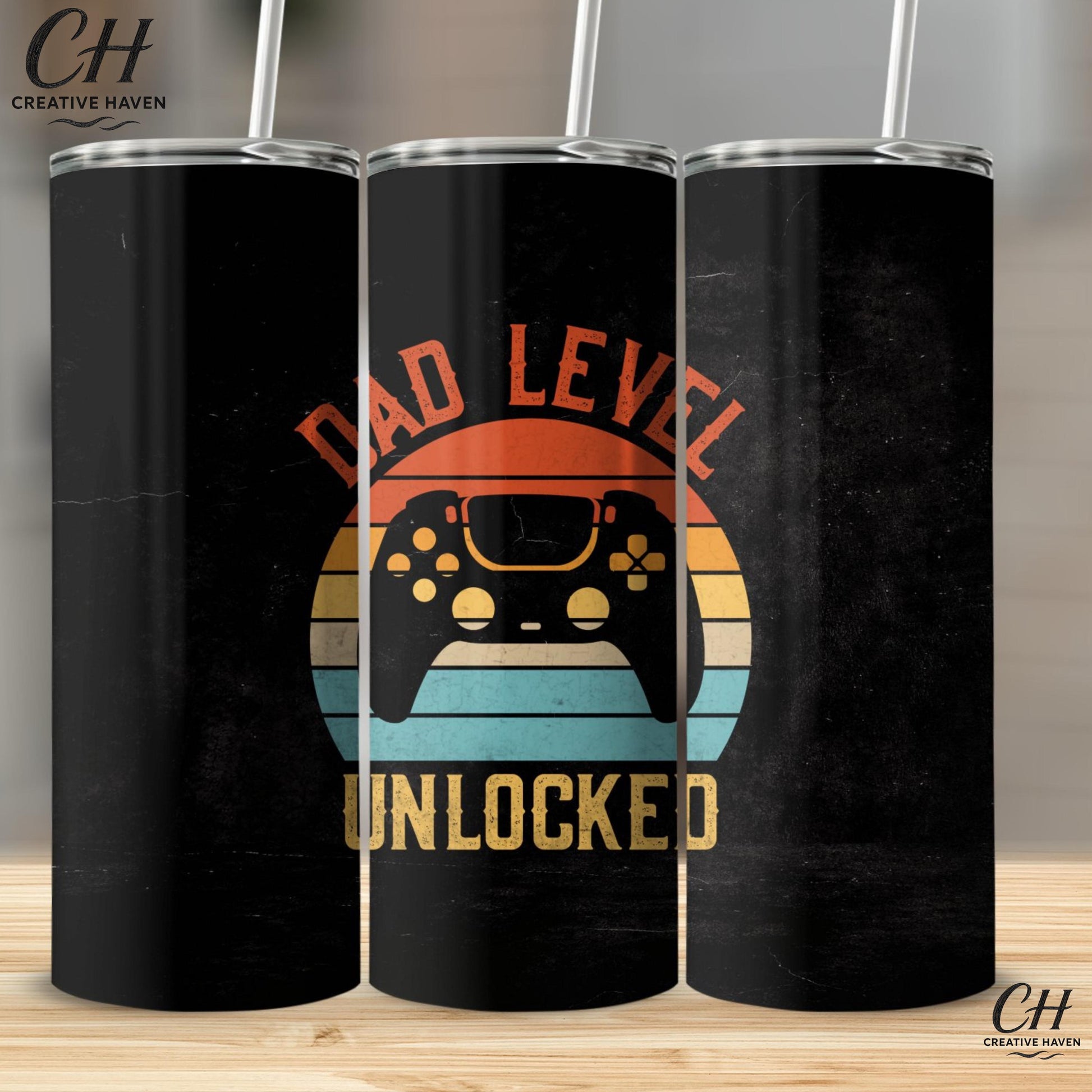 Personalised Father's Day Tumbler | Dad Gift Cup Water Bottle with Straw (20oz)