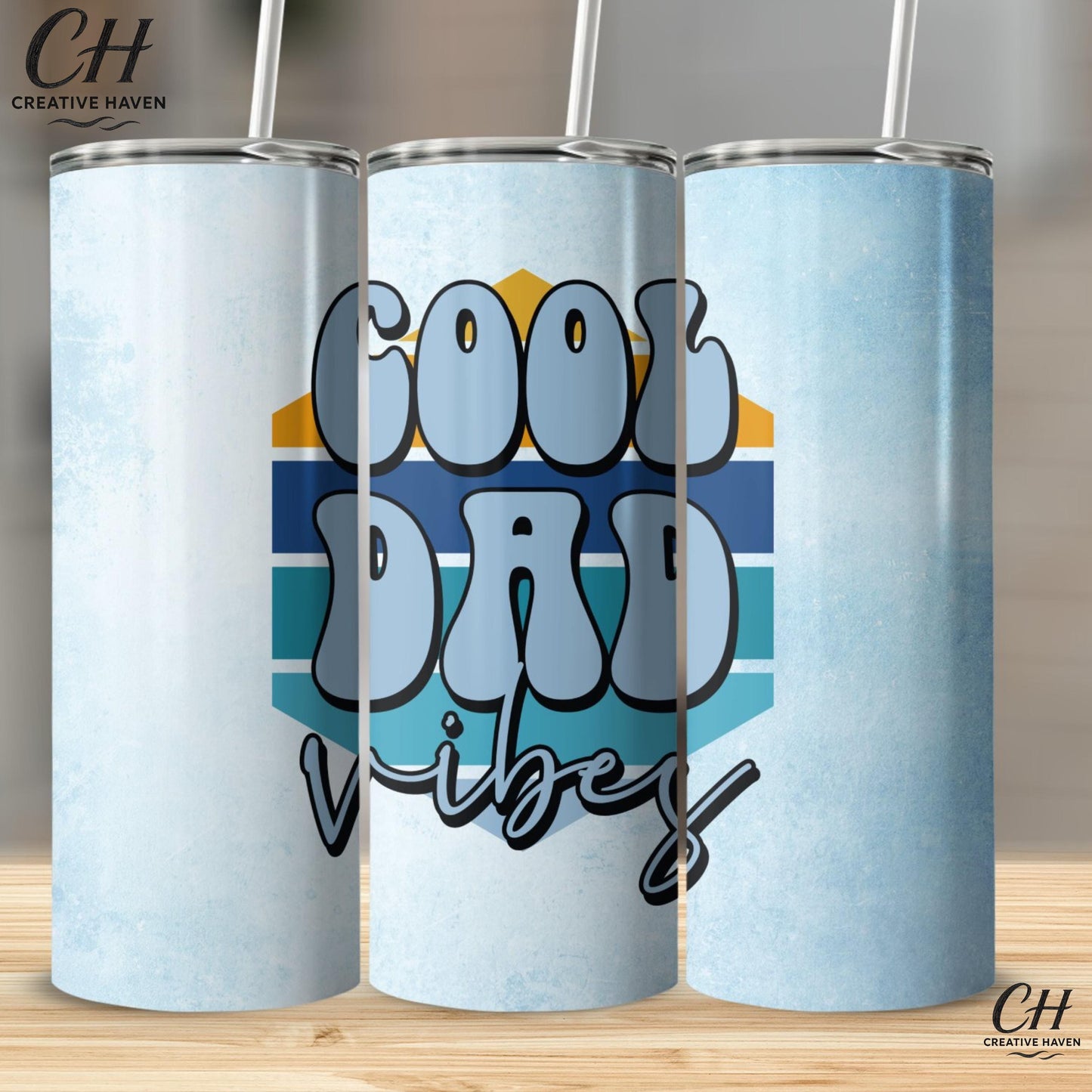 Personalised Father's Day Tumbler | Dad Gift Cup Water Bottle with Straw (20oz)