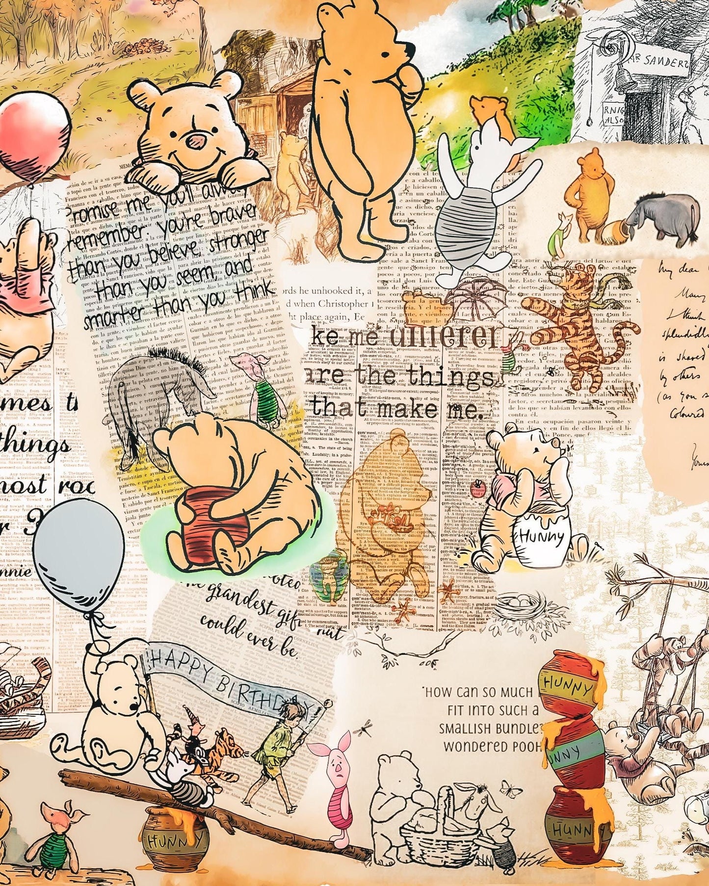 Classic Winnie The Pooh Tumbler 20oz | Pooh Bear Gift Cup | Cute Nostalgic Gift Idea | With Lid & Straw