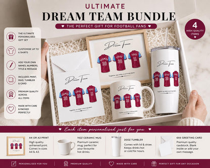 Ultimate Dream Team Personalised Football Shirt Bundle