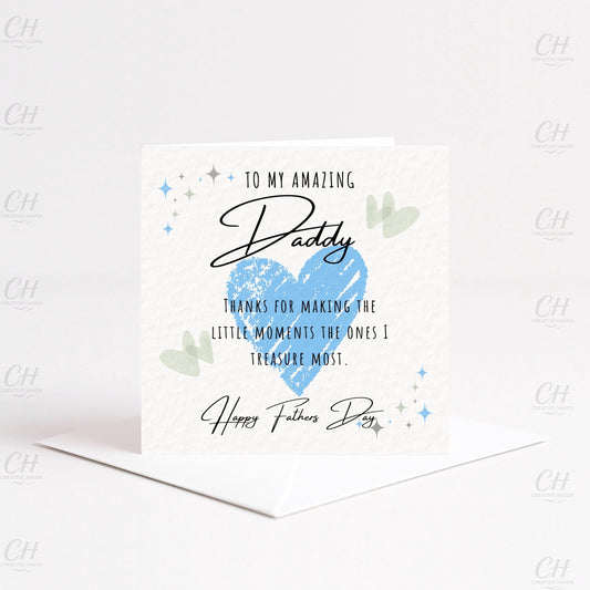 Fathers Day Card - Daddy, Step Daddy, Dad, Step Dad