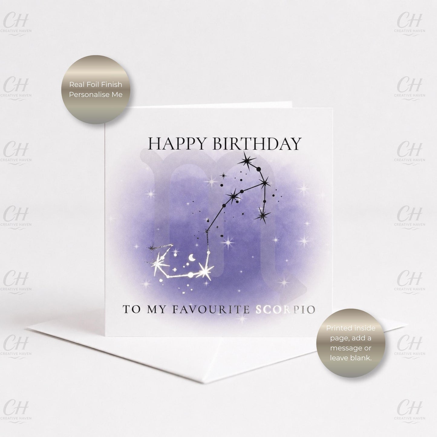 Star Sign Birthday Card - Favourite Zodiac Constellations