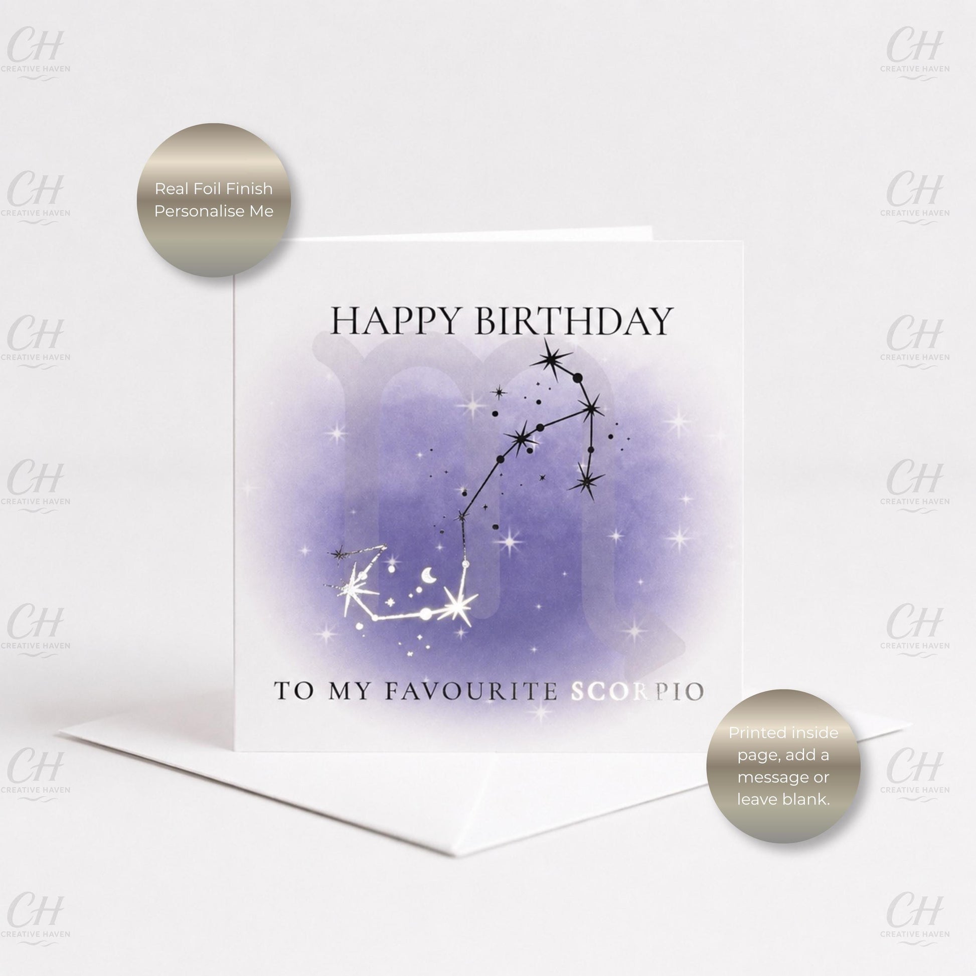 Star Sign Birthday Card - Favourite Zodiac Constellations