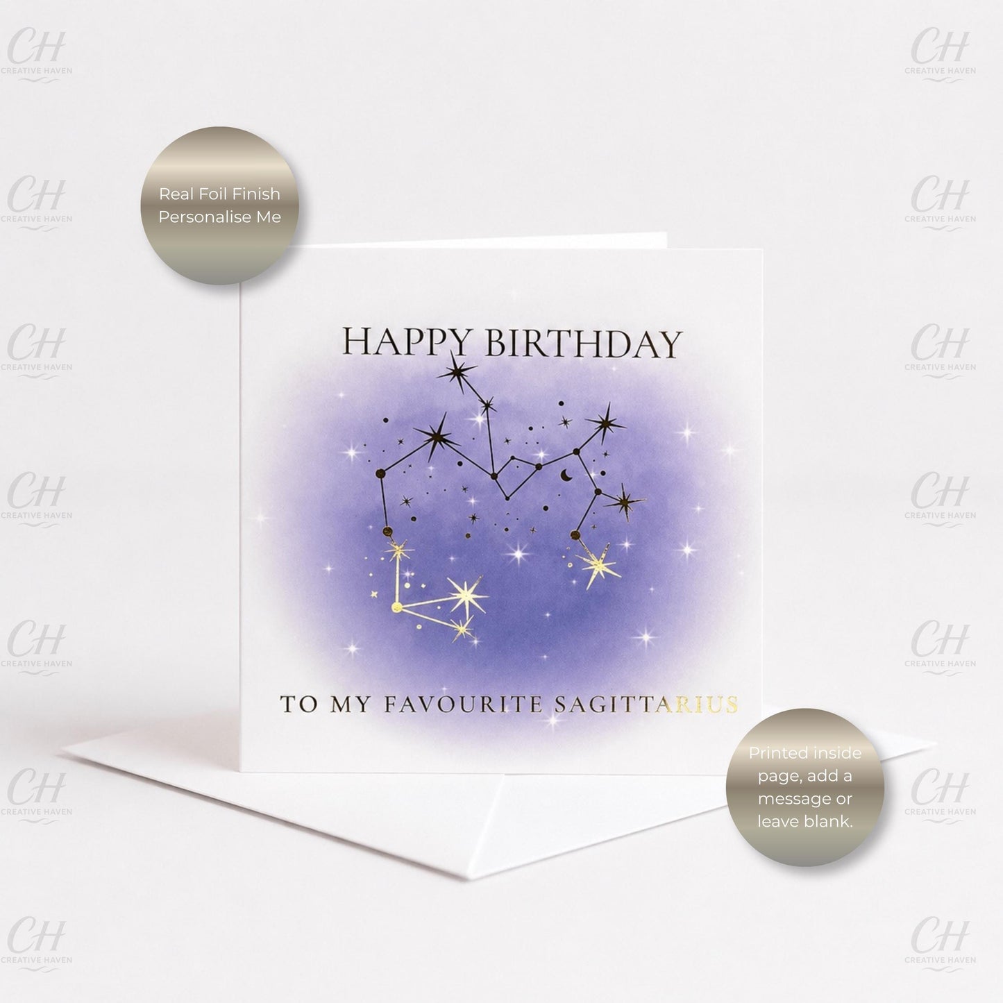 Star Sign Birthday Card - Favourite Zodiac Constellations