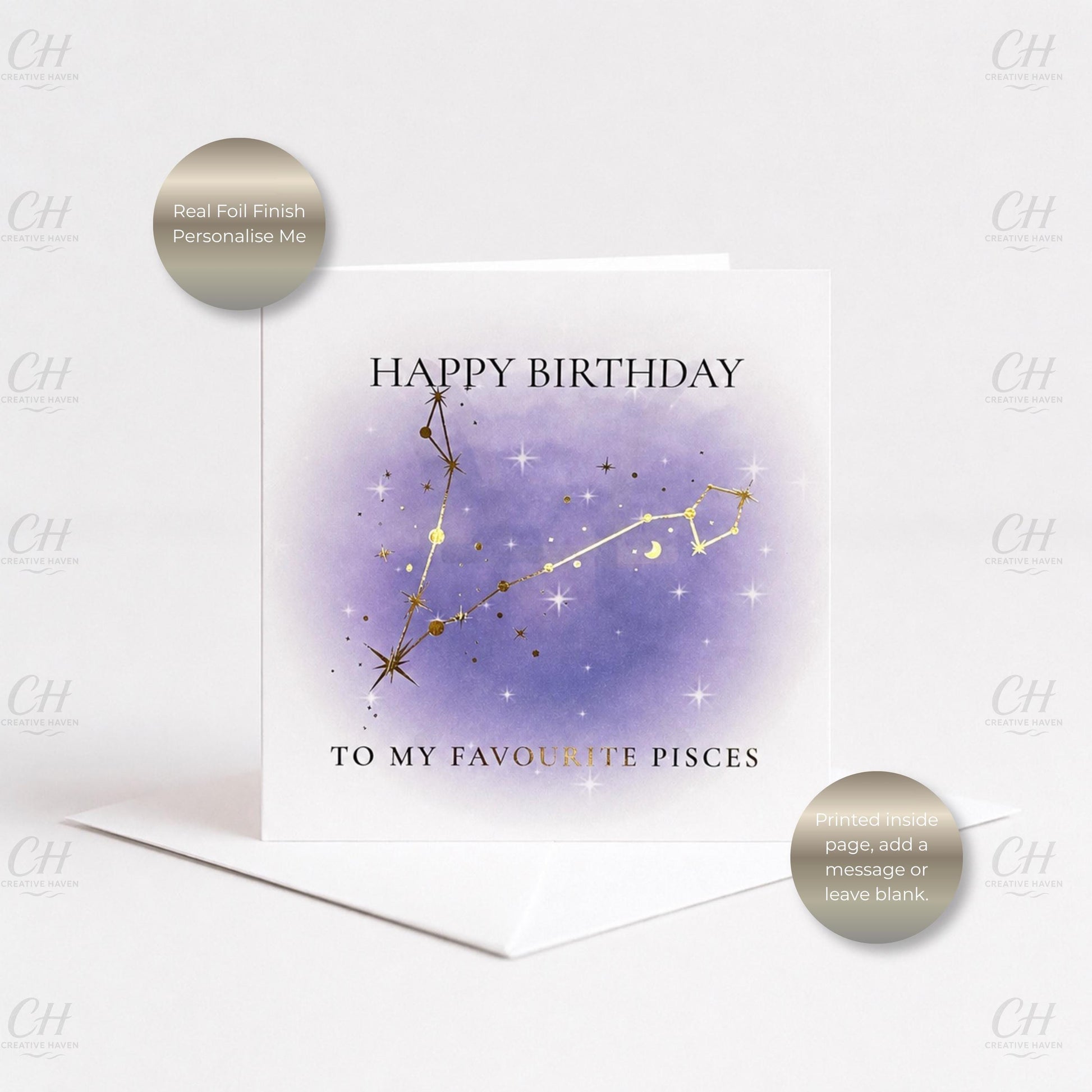 Star Sign Birthday Card - Favourite Zodiac Constellations