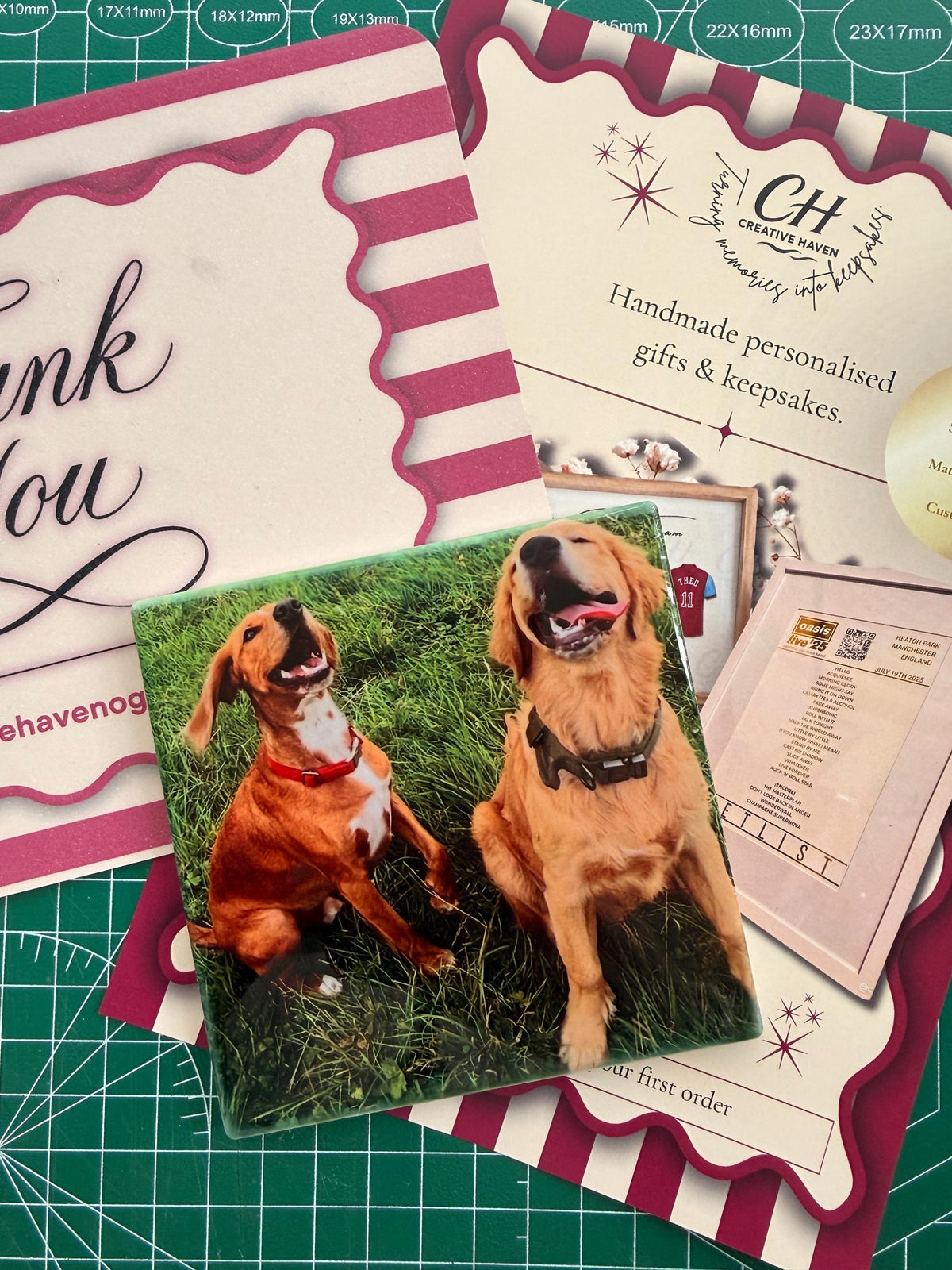 Personalised Full Photo Tile With Stand, Custom Picture Tile, Photo Keepsake Gift, Pet Family Couple Baby Photo, 10cm Display Tile