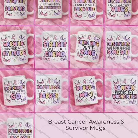 Breast Cancer Awareness Mug | Funny Cancer Mug | Survivor Gift | Chemo Gift | 11oz Ceramic Mug