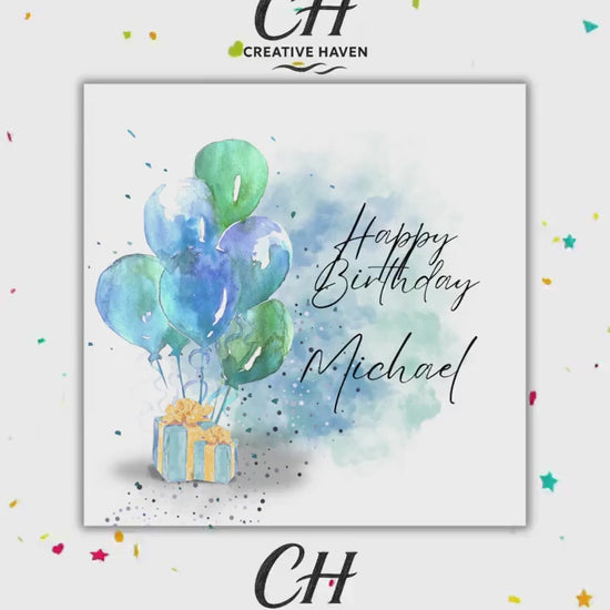 Personalized Birthday Gift Set – Card & Galaxy Chocolate