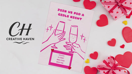 Girls Night Party Invitations, Personalised Invites