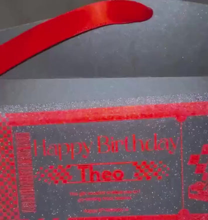 Personalised Racing Experience Ticket | Custom Birthday Gift Voucher | Foil Printed Keepsake Ticket | Go Kart Gift | Unique Gift Idea