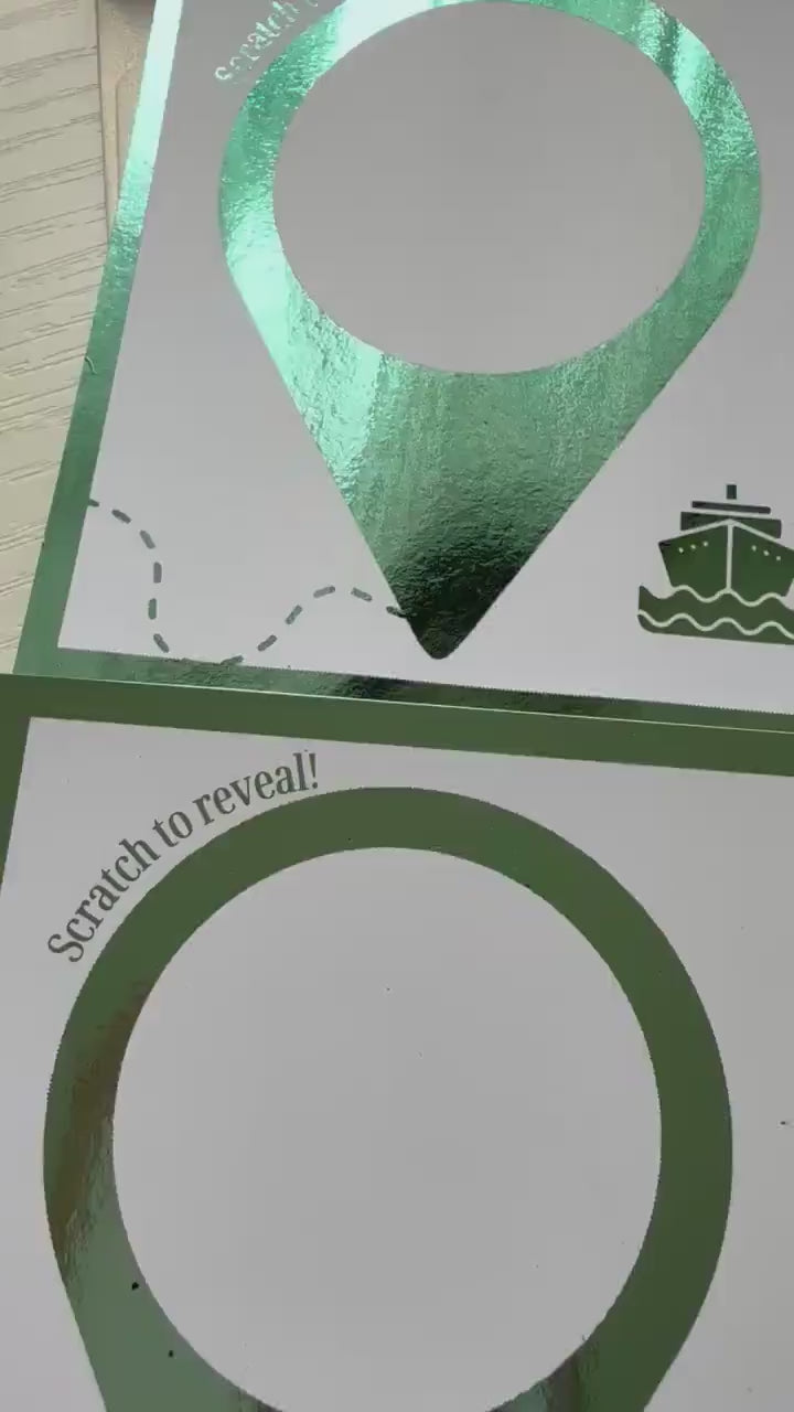 Luxury Cruise Ticket Scratch Reveal | Personalised Holiday Gift Voucher | Surprise Cruise Reveal | Foil Boarding Pass | Travel Gift Keepsake